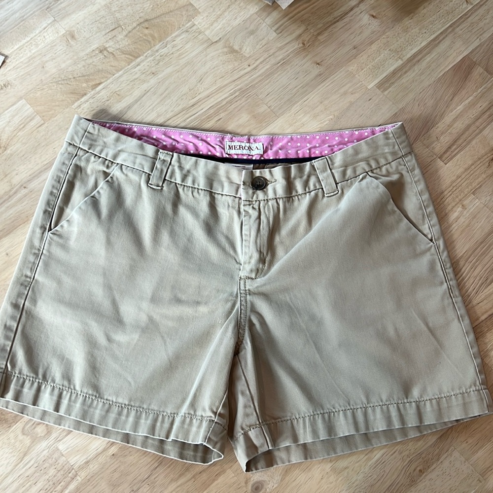 Merona Chinos Khaki/Tan Shorts - Size 6